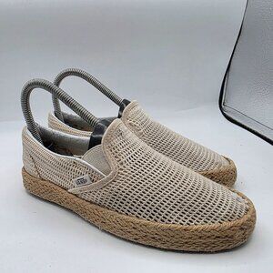 Vans Classic Slip On Espadrille Womens Size 5.5 Beige Shoes Casual Walking Beach